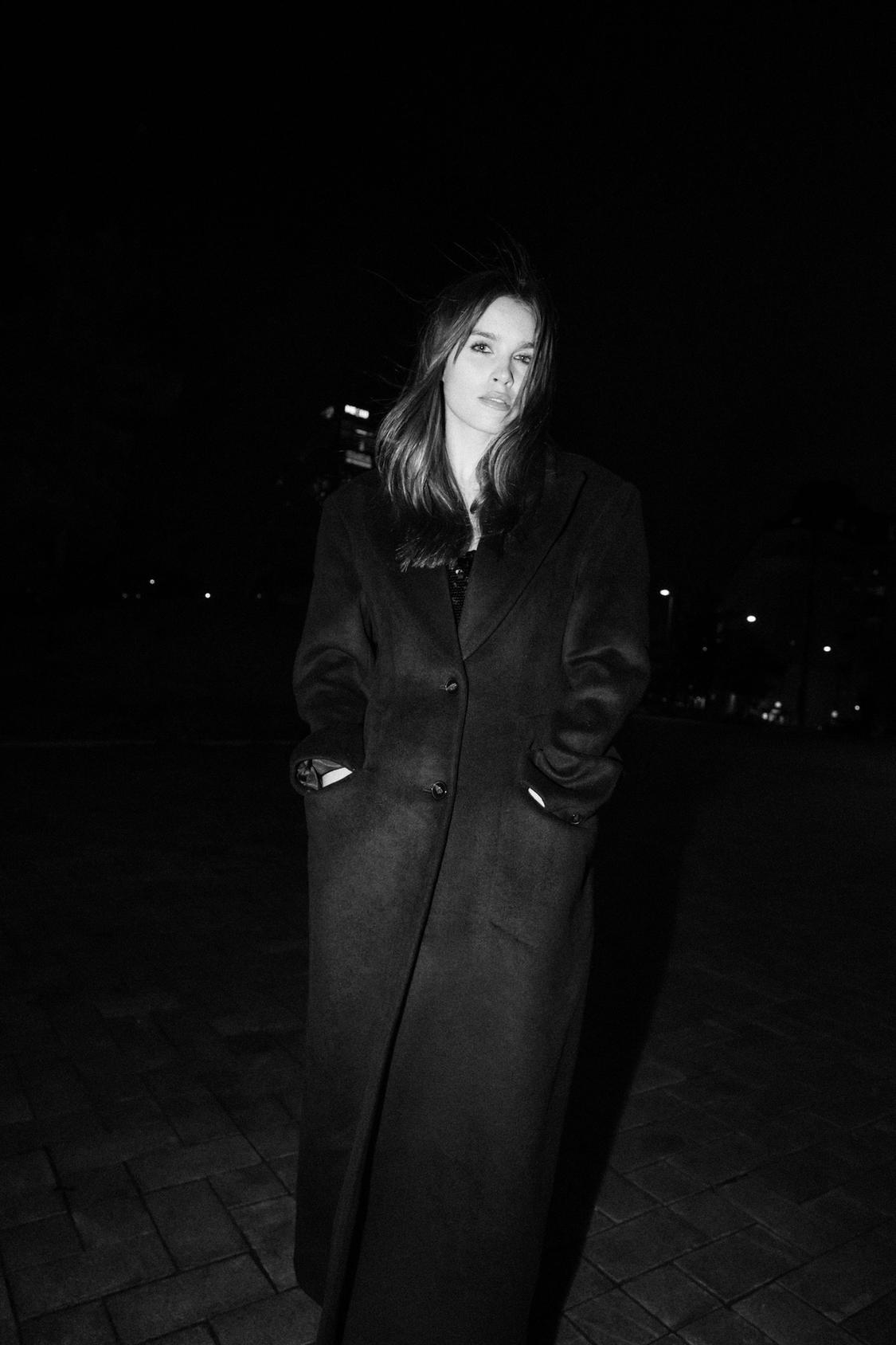 EXTRA-LONG WOOL BLEND COAT